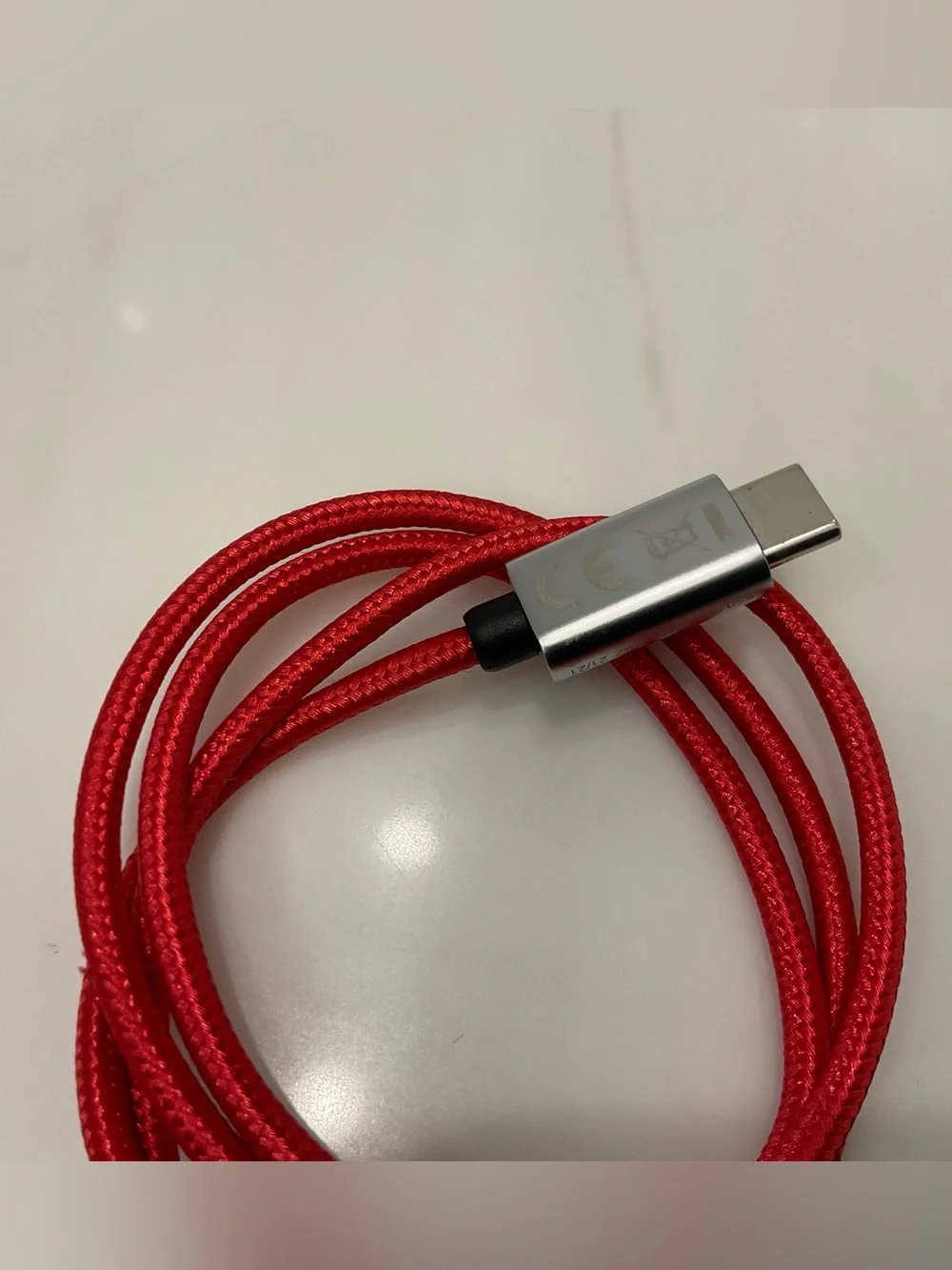 AUDI USB-C to LIGHTNING Braided Charging Cable - 27” long - RED - R56